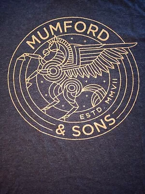 Vintage Mumford & Sons T Shirt..size Medium...21 Pits...blue • $10.99