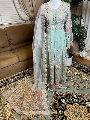 Pakistani Indian Wedding Dresses Designer Collection Long Maxi Eid Suit • $148
