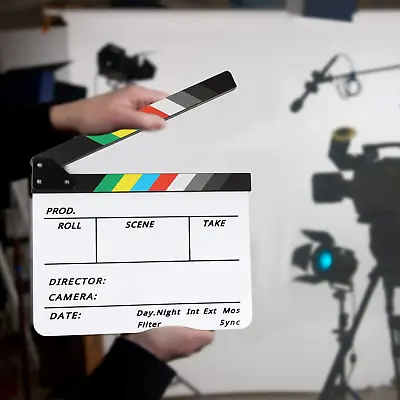 Director Movie Video Slate Clapboard Film Clapper Board Color Clap Stick 12x10 • $28.99