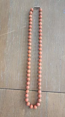 Antique Coral Bead Necklace 19.5  Length • $49.99