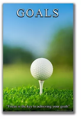 Golfing Motivational Poster Art Print Golf Balls Course Wall Decor Goals 11x17 • $11.95