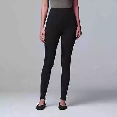 Simply Vera Vera Wang Women' Black Live-In Shaping High Rise Leggings - S/M/L/XL • $19.99