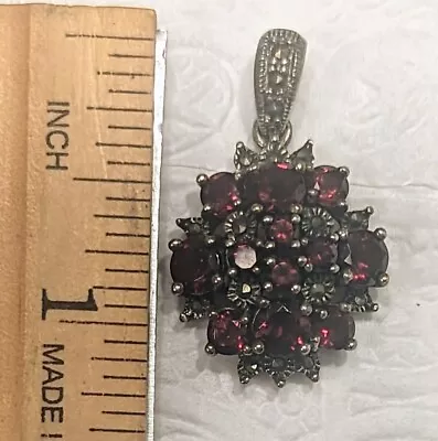 Vintage Marcasite Pendant 925 • $35.92