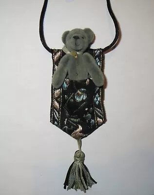 Rare Cottage Collectibles MINIATURE TEDDY BEAR NECKLACE Ganz - 2.5 INCH • $28.50