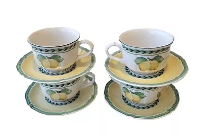  Set Of 4 Villeroy & Boch French Garden Fleurence Cup & Saucer • $40.79