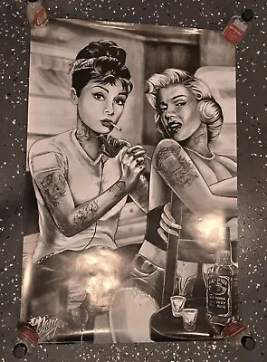 MARILYN MONROE & AUDREY HEPBURN - TATTOO POSTER - 24x36 SEXY VINTAGE  • $4.99