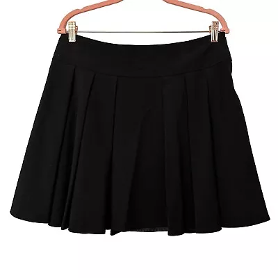Chaus Skirt Womens 10 Petite Black Solid Mini Pleated A Line • £7.72