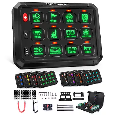 12 Gang RGB Switch Panel ON/OFF LED Light Bar Electronic Relay System Marine Boa • $103.99