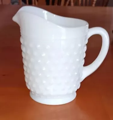 Vintage Fenton  Milk Glass Hobnail Mini Pitcher  • $17