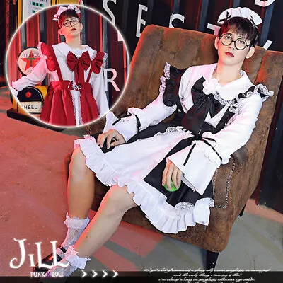 Otaku Anime Boy Otokonoko Crossdress Maid Butler Cosplay Dress Costume J2B7005  • $34.78
