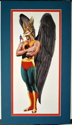 HAWKMAN & ATOM PRINT Professionally MATTED Alex Ross • $35.19