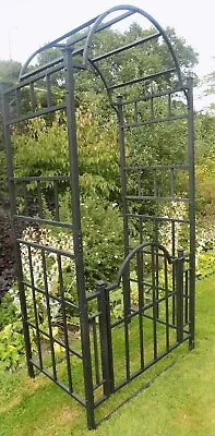 £210.98 • Buy Metal Garden Arch And Gates Climbing Plant Support Rose Frame Archway Heavy Duty