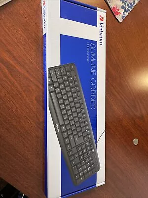 Verbatim 99201 Slimline Corded USB Keyboard • $16