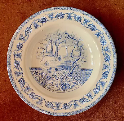 Aesthetic T&R Boote Yosemite Blue Transfer Pattern Soup Bowl 1883 England 8 3/4” • $50