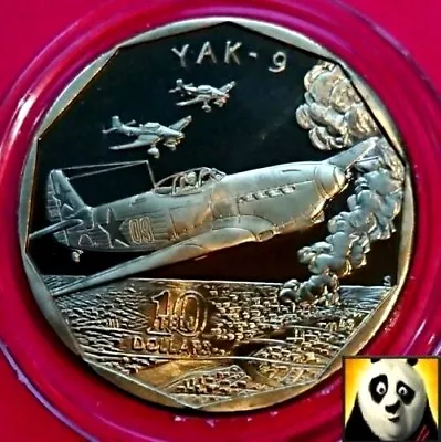 1991 MARSHALL ISLANDS $10 Ten Dollars Soviet Yakovlev Yak-9 Aircraft WWII Coin  • $31.51