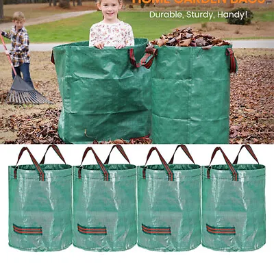 300L Large Heavy Duty Garden Waste Bags With Handel Reusable Leaves Sack Storage • £6.99