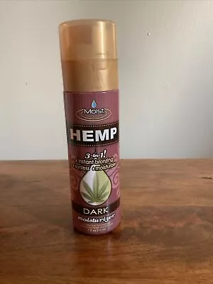 Moist Hemp Instant Bronzing Sunless Moisturizer 3-in-1 Dark 7 Fl Oz Lotion New • $25