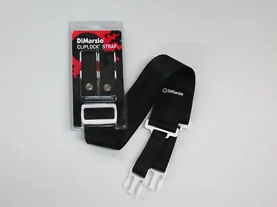 $26 • Buy Dimarzio Nylon Cliplock Strap 2 Inch Wide Black W/white Hardware Dd2200
