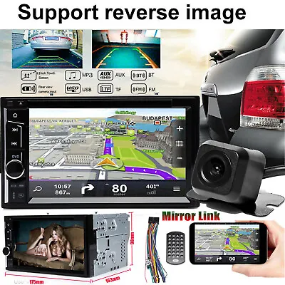 6.2  Car STEREO DVD CD FM TV MIRROR LINK RADIO BLUETOOTH USB WITH BACK UP CAMERA • $90.60