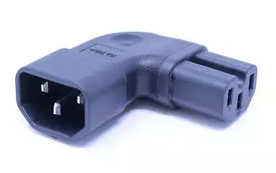 SF Cable  IEC320 C14 Male Plug To C15 Connector Right Angled - Block Plug Ada... • $11.50