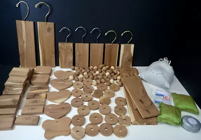 Big Lot Vintage Aromatic Red Cedar Closet Hangers Hanging Blocks & Drawer Balls • $31.17