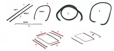 Sunroof MOONROOF Seal Gasket Set 4 PCS FIT FOR Mercedes Benz W123 COUPE • $56.90