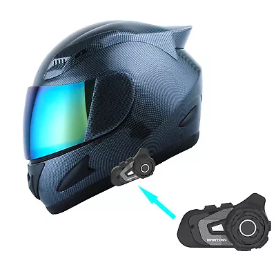 1Storm Motorcycle Bike Full Face Helmet Mechanic HJDJ11 + Bluetooth Headset • $119.95