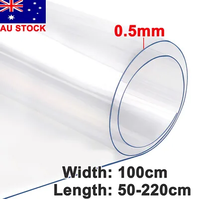 $18.59 • Buy 60-220CM PVC Tablecloth Protector Table Cover Dining Table Cloth Crystal Plastic