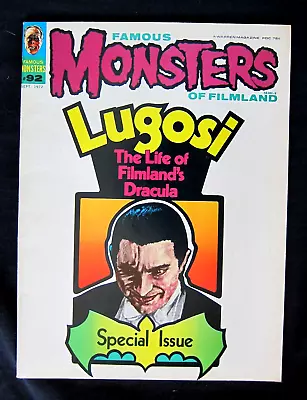 FAMOUS MONSTERS OF FILMLAND # 92 Lugosi Special Monster Magazine - Very Fine • $35