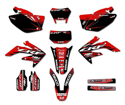 Team Graphics Decals Kit For Honda CRF250X CRF 250X 2004 05 06 07 08 09 10 11 12 • $74.44