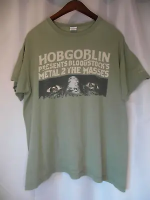 £6.99 • Buy HOBGOBLIN T-shirt (L) Bloodstocks Metal To The Masses Official Merch Pale Green