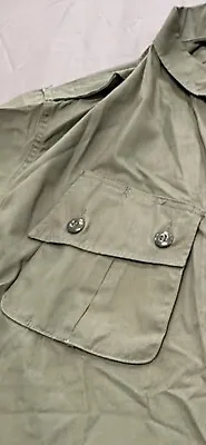 Vietnam Original First Pattern Tropical Shirt Exposed Buttons Slant  Pocket Nos • $599.99