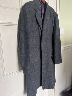 £49 • Buy Amazing Tweed Gentleman’s Covert Coat Great Field Cashmere Check  Overcoat 38 R