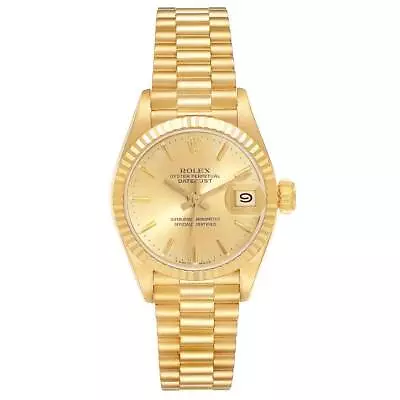 Rolex 26mm Presidential 18K Solid Yellow Gold Wristwatch W/ Gold Diamond Dial. • $12495