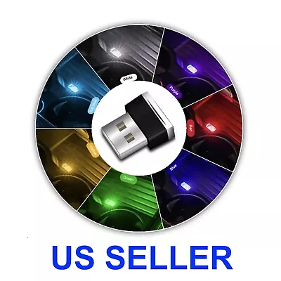 1x USB LED Mini Car Light Neon Atmosphere Ambient Bright Lamp Light Accessories • $1.99