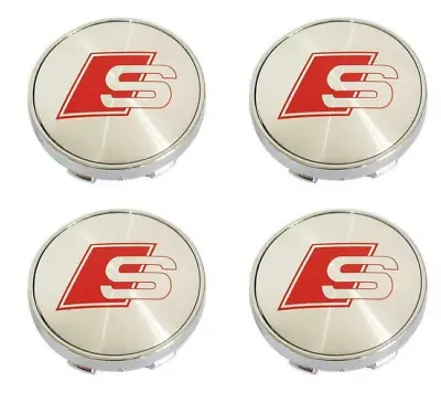 4pcs 60mm Audi S Line Silver Wheel Center Caps Hubcaps Rim Caps Badges  • $79.55