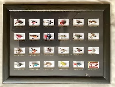 Framed And Glazed Fishing Flies. Signed By Hugh Mailer 2004 • $186.77