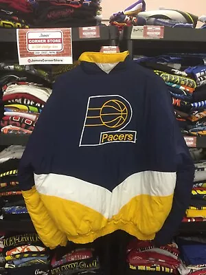 Vintage DeLong Indiana Pacers Full Zip NBA Jacket Coat XL #1817 • $89.95