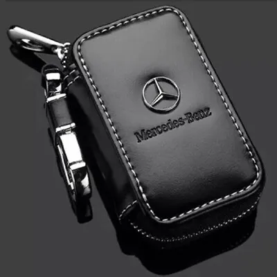 Mercedes-Benz Car Key Pouch / Key Chain / Key Holder Genuine Leather (Type D) • $14.22