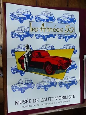 LES ANNES 50 Automobile Museum MOUGINS / Automobile Sport Poster • $16.20