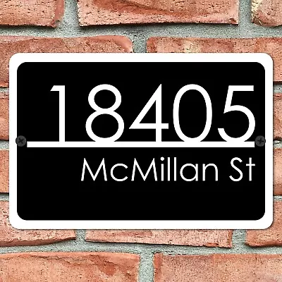 Customized Home Address Sign Aluminum 12  X 8  Custom House Number Plaque • $19.99