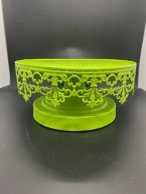 Vintage Style Metal Lime Green Cake Or Cup Cake Stand • $20