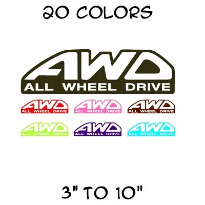 AWD All Wheel Drive Sticker Vinyl Decal - 4x4 Wheel Drive Car Window For Subaru • £1.89