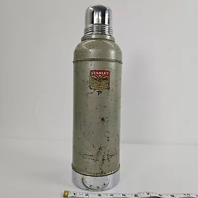 Vintage 1950s Stanley N945 2qt Unbreakable Stainless Steel Lined Thermos + Cork • $44.99