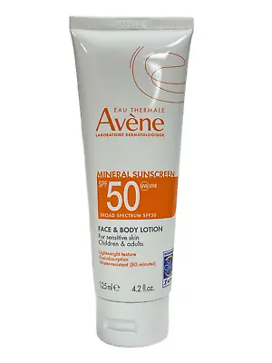 Avene Mineral Sunscreen SPF 50 Face & Body Lotion (125ml/4.2f) New • $12.99