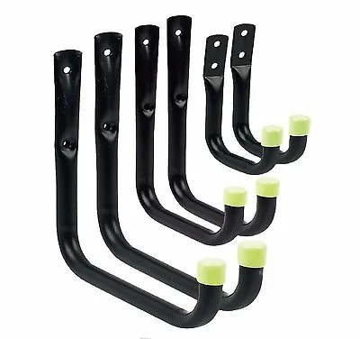 Heavy Duty Storage Hooks Wall Mounted Ladder Garage Bikes Tools Garden Shed  • £3.79