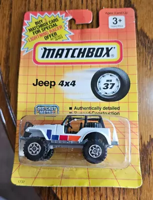 1992 Matchbox #1737 Jeep 4 X 4 - Number 37 (nib) New In Box • $6.18