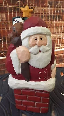 Old World Santa In Chimney By Eddie Walker Midwest Cannon Falls Toy Bear Boat • $20