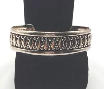 Vintage Bracelet Cuff Silver Tone 5 Inch Diameter Open Back • $9.99