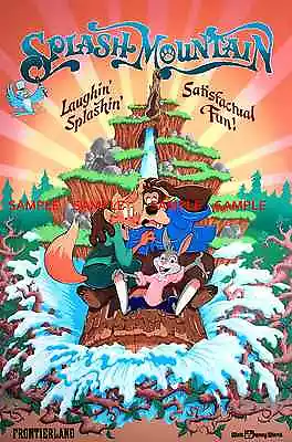 Vintage Disney 1989 ( Splash Mountain ) Collector's Poster Print  • $12.99